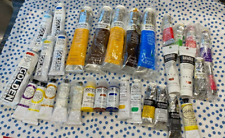 32 mixed slight damage paint  Winsor & Newton Golden acrylic & oil paint tubes