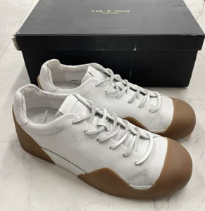 NIB Rag & Bone Men's RB1 Low Wrap Sneakers In White Combo Size: 41 (US 8) - Picture 1 of 7