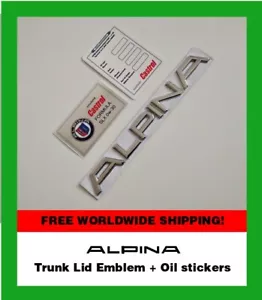 Emblema tapa maletero para BMW ALPINA E39 B10 B3 E46 + pegatinas servicio aceite ¡Calidad! - Imagen 1 de 7