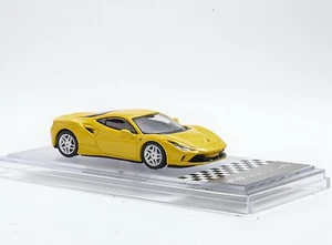 XF MODEL 1/64 Scale Ferrari F8 Tributo Yellow Diecast Car Model - Picture 1 of 6