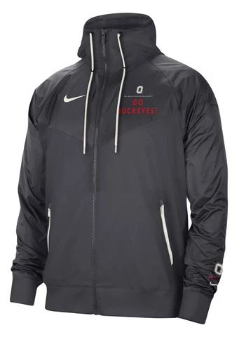 Ohio State Buckeyes Nike Gray Windrunner On-Field Jacket Men’s Large Full Zip Cover