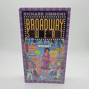 RICHARD SIMMONS VHS Tape Broadway Sweat Aerobic Musical Workout New  Sealed - Picture 1 of 3