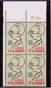 US USA Sc# 2862 MNH FVF PL# BLOCK James Thurber Literary Art - Picture 1 of 1