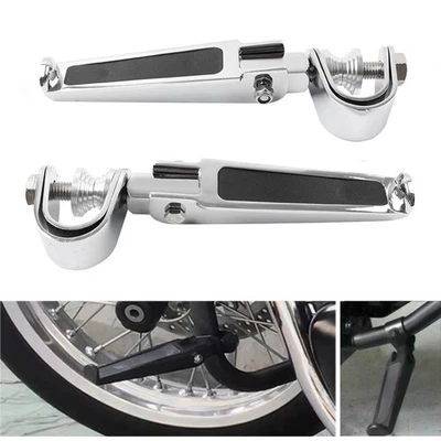 1"1-1/4" Sturzbügel Motorrad Highway Fußrasten U-Klemme Für Harley Softail Chrom - Bild 1 von 4