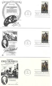 1968 FDC, J0HN TRUMBULL X3 - Picture 1 of 1