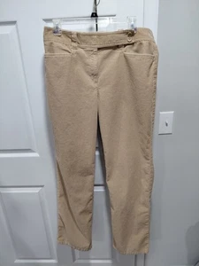 Talbots hellbraune gerade Stretch-Cordhose mit hohem Bund Größe 14 - Bild 1 von 3