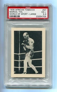 1939 African Tobacco World of Sport Large 37 Marcel Thil PSA 5,5 Boxing Card HOF - Bild 1 von 2