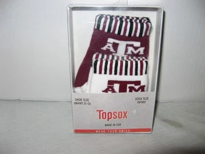 Texas A&M Aggies Topsox Kleinkind Baby Größe 2 Paar rot und weiß SEC College NEU - Bild 1 von 2