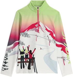 NEW Spyder Girls Sunset 1/2 Zip Long Sleeve Ski T-Neck Shirt Size L(14/16) - Picture 1 of 6