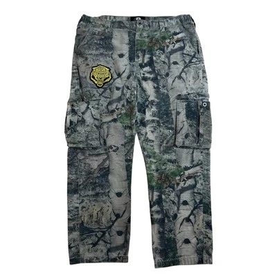 Pantalones cargo de caza camuflados de roble musgo vintage para hombre talla 38x30 parche de tigre Y2K Foto 1 de 4