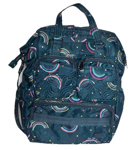 Lug Via 2 Convertible Backpack Tote Crossbody Carry On Baby Rainbow Navy Blue - Picture 1 of 13