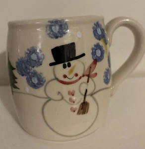 Large 20 oz Stoneware -Snowman Coffee / Hot Chocolate/ Tea Mug - Picture 1 of 8