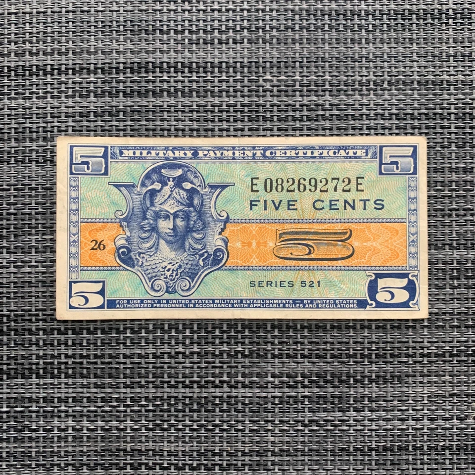 US ARMY 5 Cents Banknote MPC Currency Paper Money Memorabilia Liberty Head Bill - Image 1 of 3