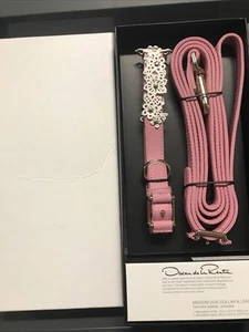 Oscar de la Renta Hundehalsband und Leine Set Stylisch Medium G9 - Bild 1 von 2
