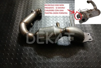 DEKAT DOWNPIPE INOX 200 CELLE TUBO DPF MERCEDES NISSAN RENAULT 1.5 DCI K9K 81KW 110CV