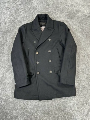 Abrigo Banana Republic para mujer mediano negro mezcla de lana Foto 1 de 4