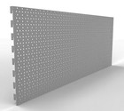 4x Lochwand Rundloch Rückwand gelocht grau 100x40cm Tego Lochwände Eden 