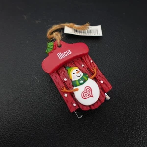 Alicia Personalizado Adorno de Navidad Trineo Nombre Kidcore Retro Y2K Regalo - Imagen 1 de 6