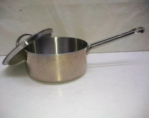 Revere Ware Proline 3 Qt Saucepan Copper Core Stainless Saute Pot Frying Pan Lid - Picture 1 of 10