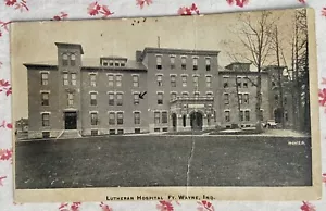 Postal de colección de principios de 1900 del Hospital Luterano Fort Wayne, Indiana - Imagen 1 de 3