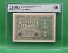 1919 GERMANY IMPERIAL BANK NOTE 50 MARK P# 66 PMG 66 EPQ GEM UNC