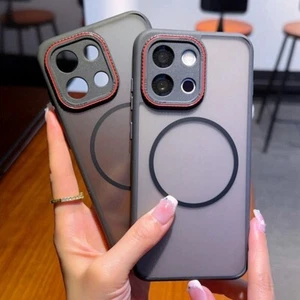 For OnePlus 13T, Shockproof Frosted Translucent Acrylic Magnetic Ring Cover Case - Picture 1 of 12