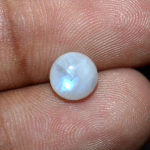 Piedra lunar blanca genuina de 2,55 quilates con forma redonda natural CERTIFICADA piedra preciosa suelta - Imagen 1 de 13