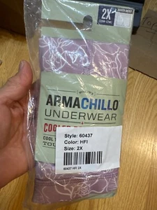 Duluth Women's Plus Armachillo Cooling Boxer Briefs 2X (20W-22W) Floral Lavender - Picture 1 of 3