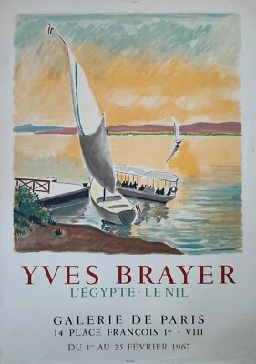 Yves Brayer Affiche Expo Litho 1967 Galerie De Paris Imprimerie Mourlot  - Photo 1/4