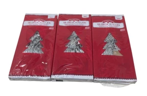 New 3PK Holiday Time Christmas Tree Tinsel Icicles 1000 Strands 18"long Silver - Picture 1 of 3