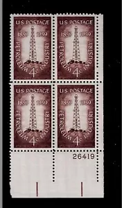 US Scott #1134, Plate Block #26419 1959 Petroleum 4c FVF MNH Lower Right - Picture 1 of 1