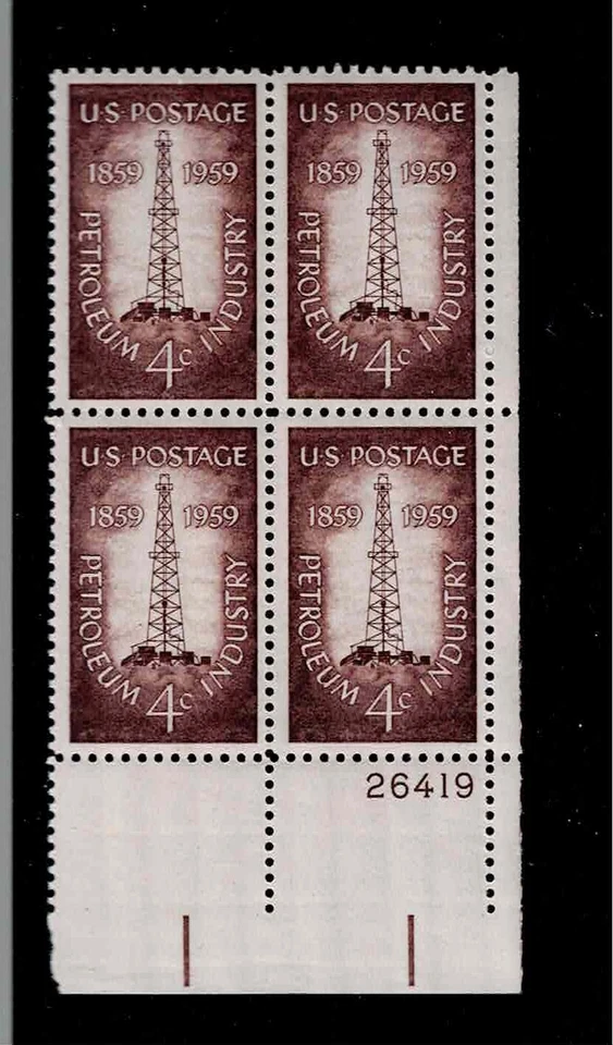 US Scott #1134, Plate Block #26419 1959 Petroleum 4c FVF MNH Lower Right - Image 1 of 1