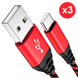 3 Pack iPhone 16 15 Pro Max /Galaxy S23 S24 Fast Charger USB-C Type C Cable Cord - Picture 1 of 13