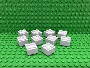Lego 10 Gris Azulado Claro 2x2 Bloque de Ladrillos NUEVO - Imagen 1 de 1