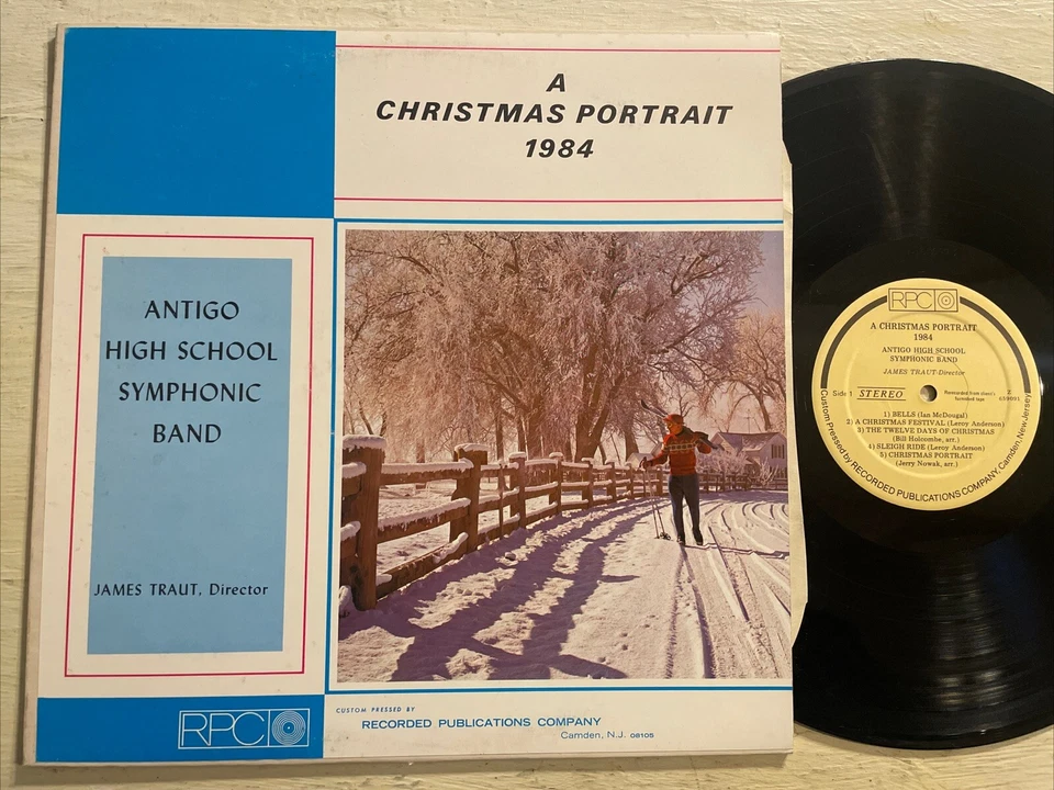 Antigo High School 1984 Camden NJ A Christmas Portrait LP RPC Private Press - Image 1 of 4