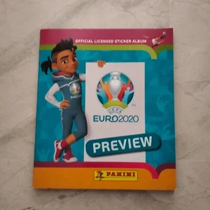 PANINI UEFA EURO 2020 PREVIEW ALBUM + TODOS LOS CROMOS PEGADOS - Imagen 1 de 8
