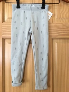 NWT Gymboree Cozy Light Gray Leggings Sparkle Silver Tree Girls Outlet XS, S, L - Picture 1 of 1