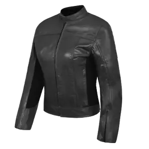 women motorcycle jacket Rebell Essent leather CE approved protections black S - Picture 1 of 4