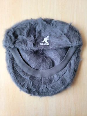 Vintage 90s Kangol Furgora 504 Size M Fuzzy Flat Cap Hat Made in England Gray - Image 1 of 4