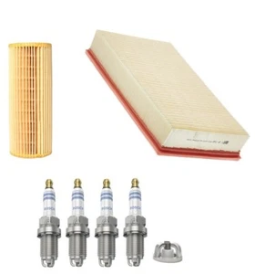 Service Kit Fits Mercedes E-Class E200 Kompressor 210 Air Oil Filter Spark Plugs - Picture 1 of 5