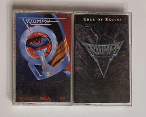 Triumph Cassette Tapes: Surveillance (MCA) & Edge of Excess (Victory) - Picture 1 of 4