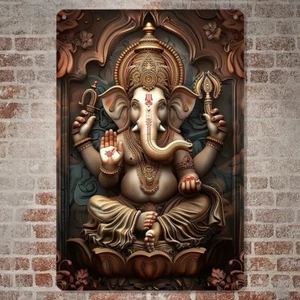 Ganesha Lord Deity Colorful Hanging Wall Decor - Picture 1 of 6