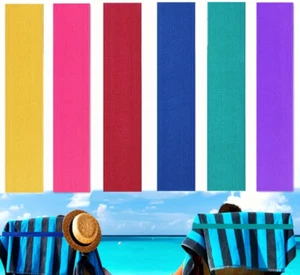 2 X Large Sunlounger Towel Straps Beach Sunbed Holiday Windy Pegs Camping - Picture 1 of 4