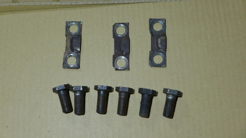 1941-1962 Chevy 216 235 261 Flywheel Bolts w/ lock plates, set of 6 - Image 1 of 1