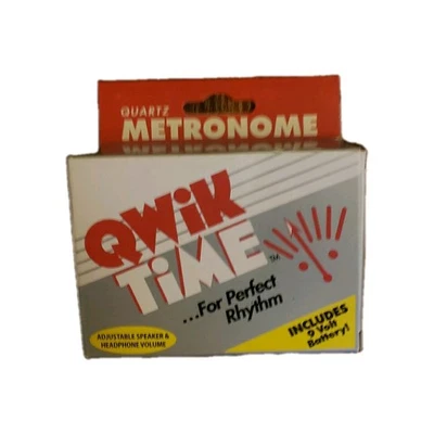 Metrónomo portátil de cuarzo Qwik Time QT-3 con batería (negro) *Nuevo, nuevo en caja* Foto 1 de 2