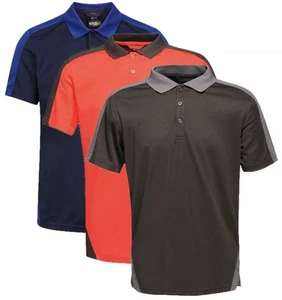 Regatta Breathable Polyester Wicking Short Sleeve Contrast Polo Shirt XS-4XL - Picture 1 of 7