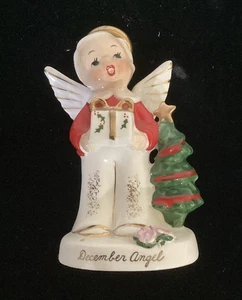 Vintage Napco Dezember Engel Junge Weihnachtsbaum Japan wie besehen - Bild 1 von 7