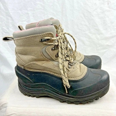 Botas de nieve Itasa Thermolite para mujer 8 beige gamuza rosa goma aislada COMO ESTÁN Foto 1 de 4