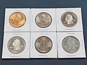 2003 Arkansas State Quarters Set!   6 Different coins! 1 90% silver!!    L68 - Picture 1 of 3