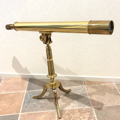 Vintage Et 30x40mm Brass Refractor Telescope Made in Japan w/ Mount Collectible - Image 1 of 4